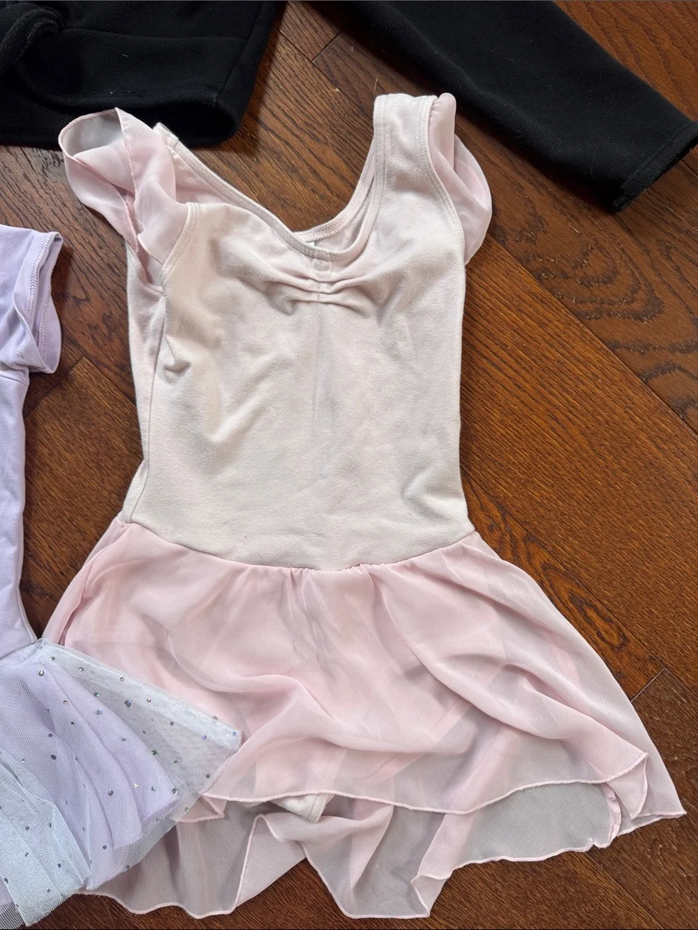 Girls' Ballet Dress and Wrap Set - Light Pink & Light Purple